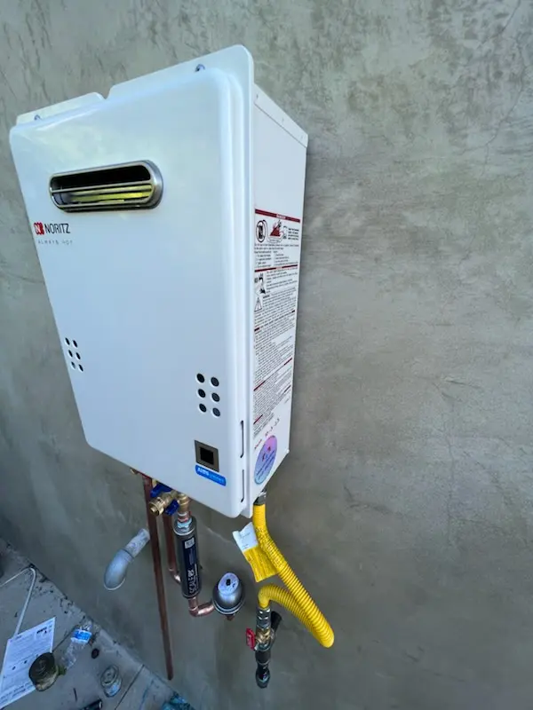 Tankless water heater installation for Clary homes